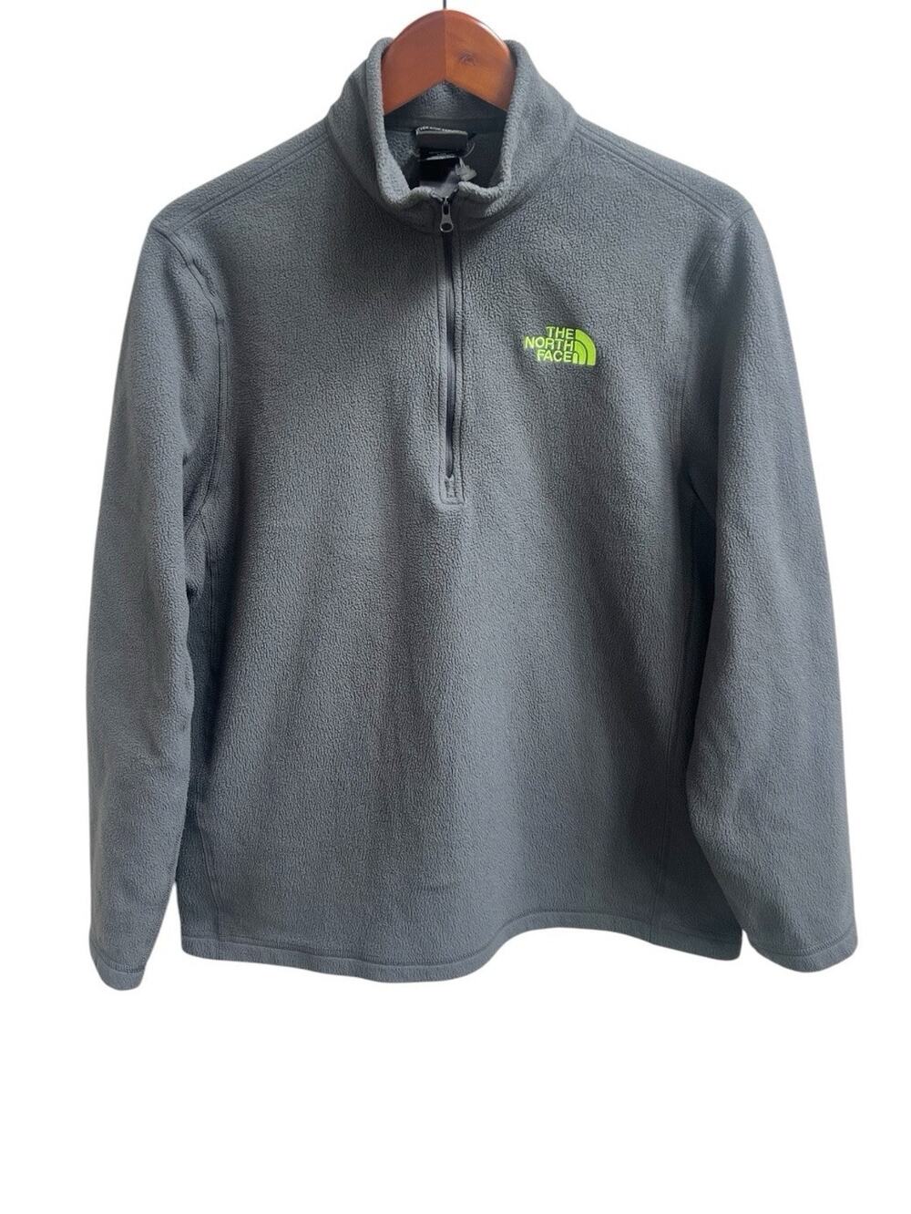 The North Face Sweater Men's L Gray 1/4 Zip Fleece Lightweight Pullover Gorpcore